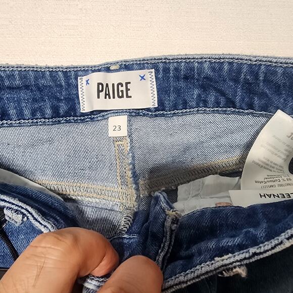 Paige Granada destructed straight leg jeans W23 L39'' women's - Picture 2 of 6